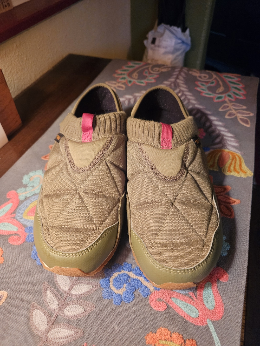 Teva Olive Slip-On Quilted Shoes